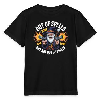 Hors de sorts mais pas de coquilles - Cool Wizard - T-shirt bio MINI CREATOR Stanley/Stella Enfant - noir - Devant - Mikhail (115cm)