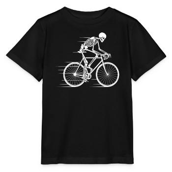 Skeleton Cyclist in Motion - Stanley/Stella MINI CREATOR Kids’ T-Shirt - black - Front - Mikhail (115cm)