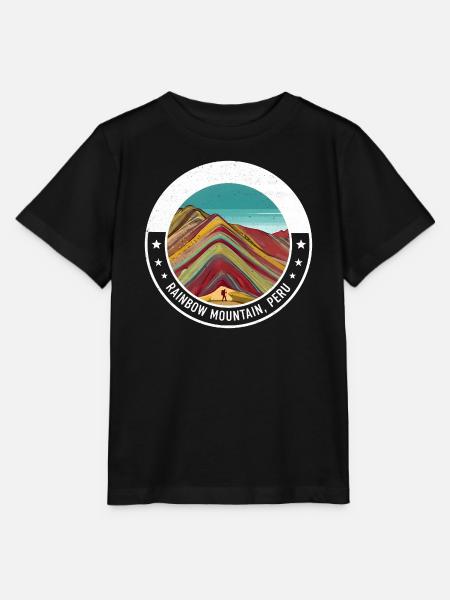 Regenbogenberg Peru Farbexplosion - Stanley/Stella Kinder T-Shirt MINI CREATOR  - Schwarz