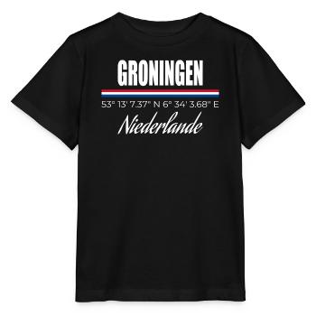 Groningen - Stanley/Stella Kinder T-Shirt MINI CREATOR  - Schwarz - Vorne - Mikhail (115cm)