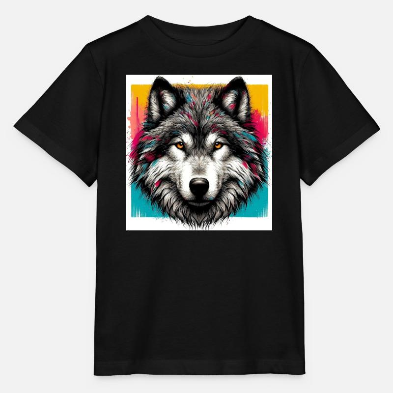 Wolf - Stanley/Stella Kinder T-Shirt MINI CREATOR  - Schwarz