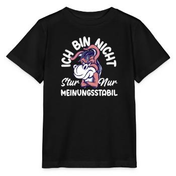 Nicht stur nur Meinungsstabil - Stanley/Stella Kinder T-Shirt MINI CREATOR  - Schwarz - Vorne - Mikhail (115cm)
