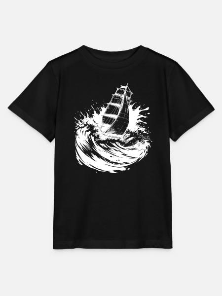 Energischer Segelkunst-Segler - Stanley/Stella Kinder T-Shirt MINI CREATOR  - Schwarz