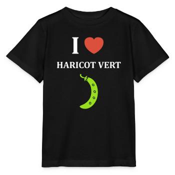 haricot vert - T-shirt bio MINI CREATOR Stanley/Stella Enfant - noir - Devant - Mikhail (115cm)
