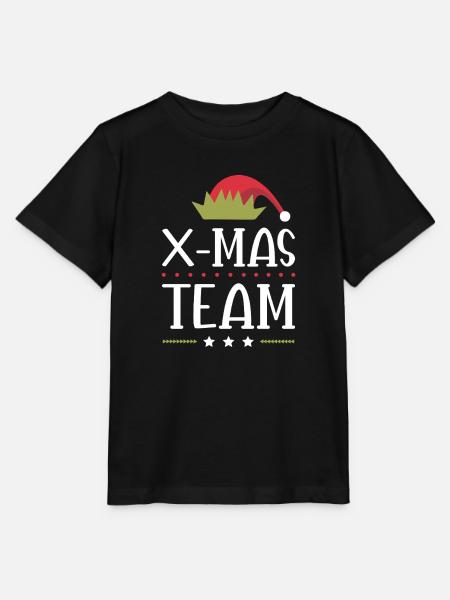 X-Mas Team - Stanley/Stella Kinder T-Shirt MINI CREATOR - Schwarz