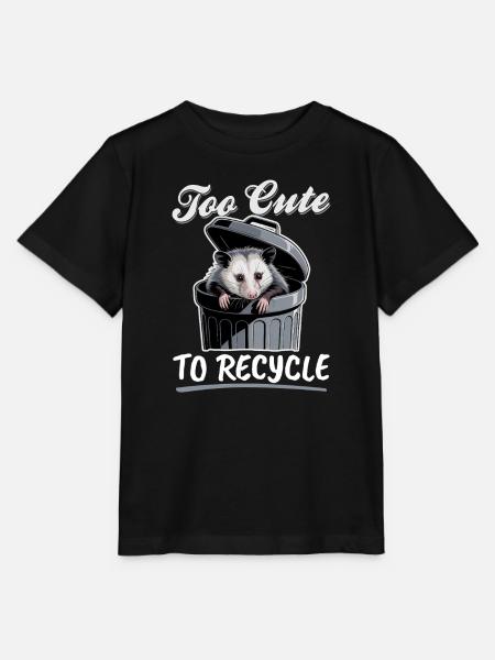 Funny Opossum - Stanley/Stella Kinder T-Shirt MINI CREATOR - Schwarz