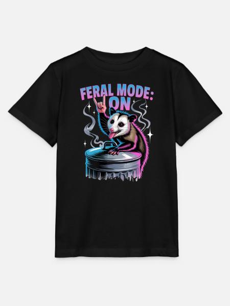 Funny Opossum - Stanley/Stella Kinder T-Shirt MINI CREATOR - Schwarz