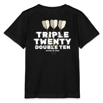 Vintage 1980's Darts Checkout - Stanley/Stella MINI CREATOR Kids’ T-Shirt - black - Front - Mikhail (115cm)