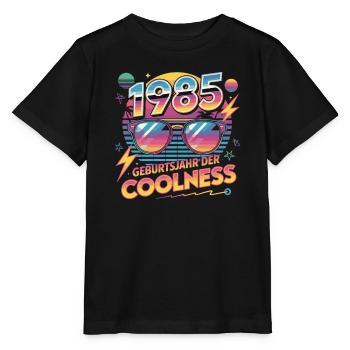 1985 Geburtstag der Coolness - Stanley/Stella Kinder T-Shirt MINI CREATOR  - Schwarz - Vorne - Mikhail (115cm)