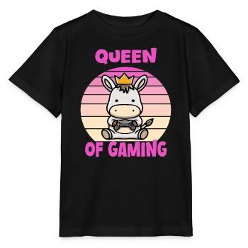 Gaming queen - Stanley/Stella MINI CREATOR Kids’ T-Shirt - black - Front - Mikhail (115cm)