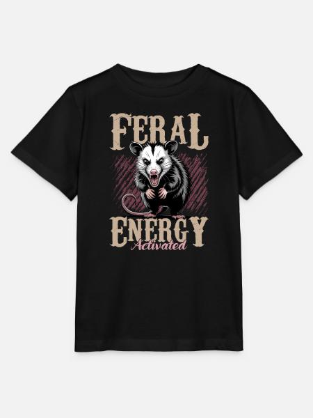 Funny Opossum - Stanley/Stella Kinder T-Shirt MINI CREATOR  - Schwarz