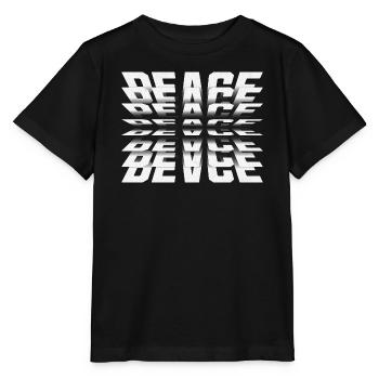 Spiegel Frieden Typografie - Stanley/Stella Kinder T-Shirt MINI CREATOR  - Schwarz - Vorne - Mikhail (115cm)