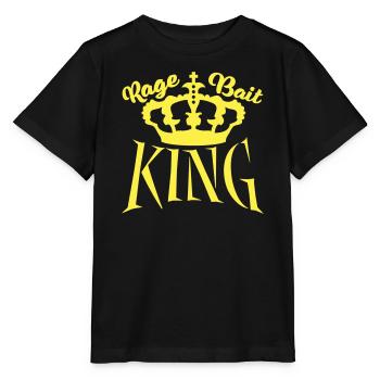 Rage Bait King Provocation Troll Attention - Stanley/Stella MINI CREATOR Kids’ T-Shirt - black - Front - Mikhail (115cm)