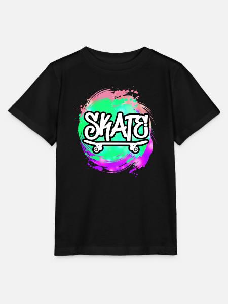 skateboard skate - Stanley/Stella Kinder T-Shirt MINI CREATOR - Schwarz
