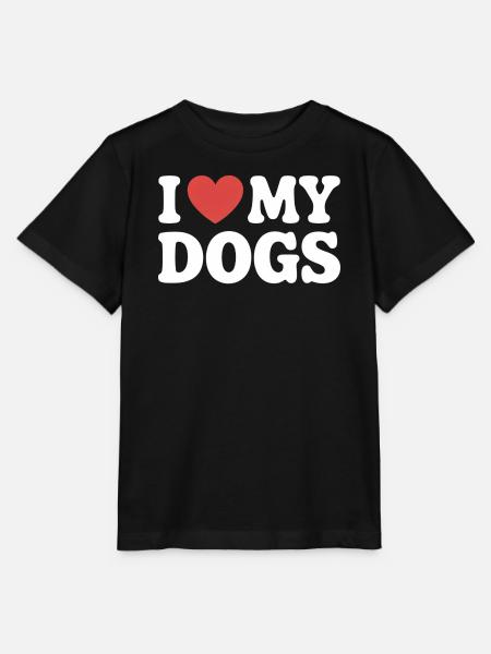 I love my dogs Hundeliebe - Stanley/Stella T-shirt MINI CREATOR til børn - sort