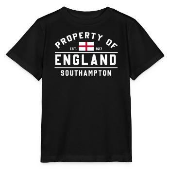 Drapeau de l’Angleterre Motif Southampton - T-shirt bio MINI CREATOR Stanley/Stella Enfant - noir - Devant - Mikhail (115cm)