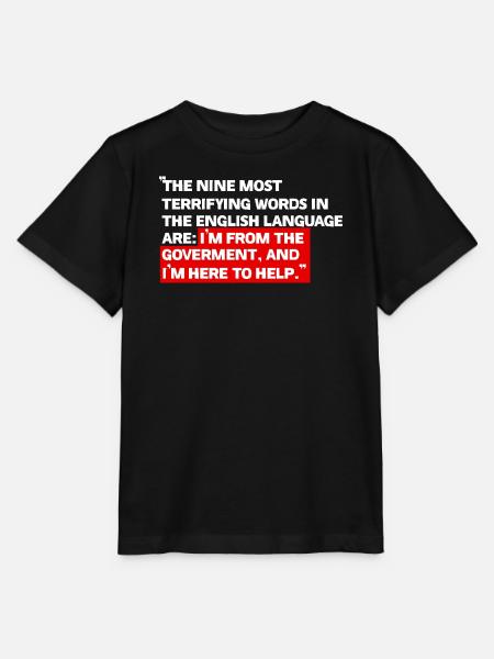 Ich bin von der Regierung - Stanley/Stella Kinder T-Shirt MINI CREATOR - Schwarz