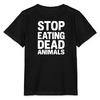 Arrête la consommation d’animaux morts - T-shirt bio MINI CREATOR Stanley/Stella Enfant - noir - Devant - Mikhail (115cm)