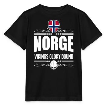 NORWEGEN - NORGE VIKINGS RUHM - Stanley/Stella Kinder T-Shirt MINI CREATOR  - Schwarz - Vorne - Mikhail (115cm)
