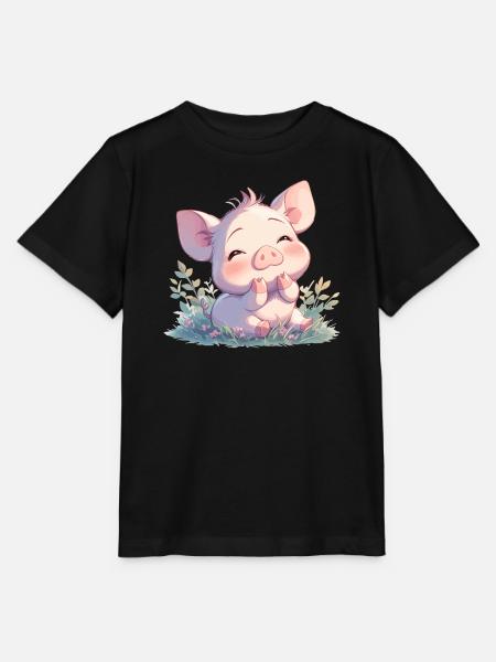Schweine Schwein - Stanley/Stella Kinder T-Shirt MINI CREATOR - Schwarz