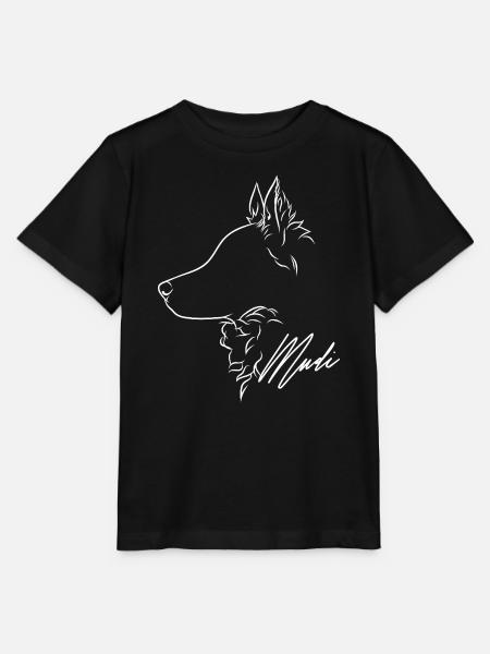 Mudi Profil Hunde Hund Wilsigns - Stanley/Stella Kinder T-Shirt MINI CREATOR  - Schwarz