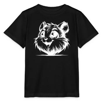 Lustiges Hamsterlächeln Nager voller Lebensfreude - Stanley/Stella Kinder T-Shirt MINI CREATOR  - Schwarz - Vorne - Mikhail (115cm)