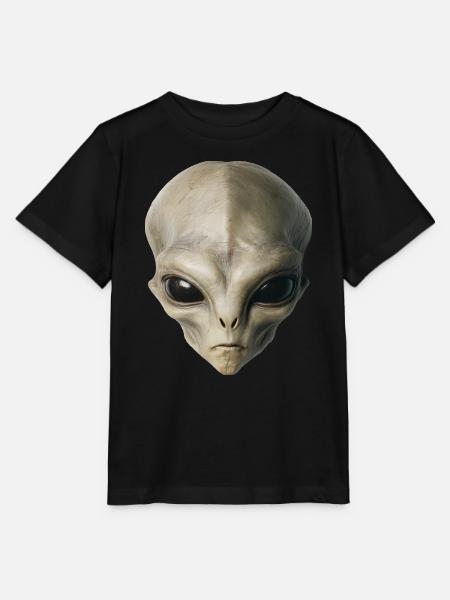 Alien Kopf - Stanley/Stella Kinder T-Shirt MINI CREATOR - Schwarz