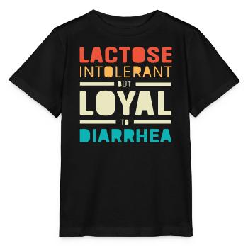 Allergie au lait Intolérance au lactose Flatulence - T-shirt bio MINI CREATOR Stanley/Stella Enfant - noir - Devant - Mikhail (115cm)