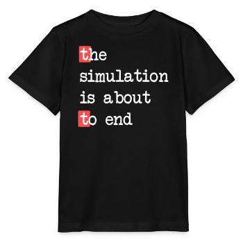 Das Ende der Simulation – Matrix trifft Realität - Stanley/Stella Kinder T-Shirt MINI CREATOR  - Schwarz - Vorne - Mikhail (115cm)