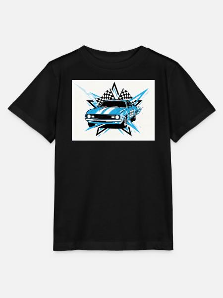 Retro Racing - Stanley/Stella Kinder T-Shirt MINI CREATOR - Schwarz