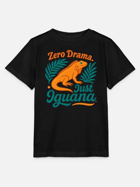 Zero Drama Iguana - Stanley/Stella Kinder T-Shirt MINI CREATOR - Schwarz