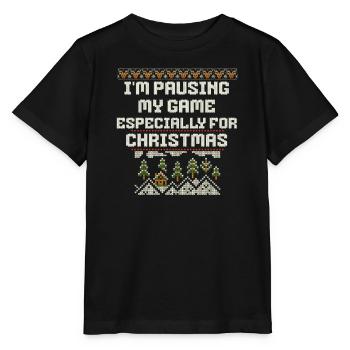 Gaming Weihnachten zocken zu den Festtagen - Stanley/Stella Kinder T-Shirt MINI CREATOR  - Schwarz - Vorne - Mikhail (115cm)