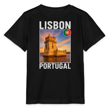 Lissabon - Stanley/Stella Kinder T-Shirt MINI CREATOR  - Schwarz - Vorne - Mikhail (115cm)