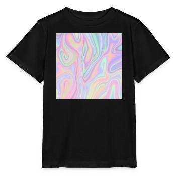 Iridescent Abstract Liquid Pastel Pattern - Stanley/Stella MINI CREATOR Kids’ T-Shirt - black - Front - Mikhail (115cm)