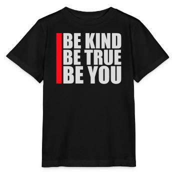Sois gentil, sois sincère, sois toi-même, un amour de soi inspirant - T-shirt bio MINI CREATOR Stanley/Stella Enfant - noir - Devant - Mikhail (115cm)