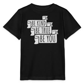 Sois gentil, sois sincère, sois toi-même, un amour de soi inspirant - T-shirt bio MINI CREATOR Stanley/Stella Enfant - noir - Devant - Mikhail (115cm)