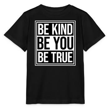 Sois gentil, sois sincère, sois toi-même, un amour de soi inspirant - T-shirt bio MINI CREATOR Stanley/Stella Enfant - noir - Devant - Mikhail (115cm)