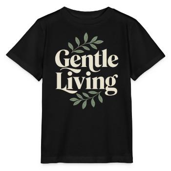 Gentle Living – Vintage Blätter - Stanley/Stella Kinder T-Shirt MINI CREATOR  - Schwarz - Vorne - Mikhail (115cm)