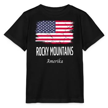 Rocky Mountains - Stanley/Stella Kinder T-Shirt MINI CREATOR  - Schwarz - Vorne - Mikhail (115cm)