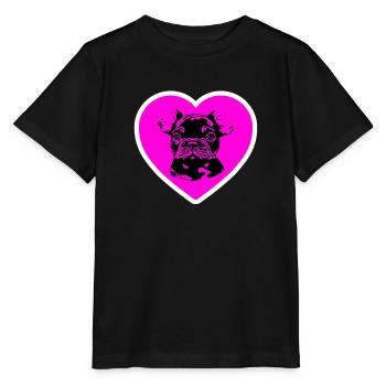 Bouledogue - T-shirt bio MINI CREATOR Stanley/Stella Enfant - noir - Devant - Mikhail (115cm)