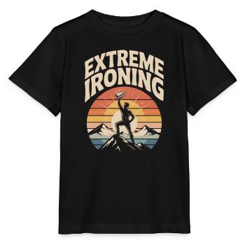 Extreme Ironing Mountaineering - Stanley/Stella MINI CREATOR Kids’ T-Shirt - black - Front - Mikhail (115cm)