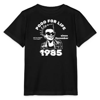 40. Geburtstag Pogo for life since 12/1985 - Stanley/Stella MINI CREATOR Kids’ T-Shirt - black - Front - Mikhail (115cm)