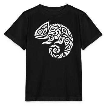 Déguisement de tatouage caméléon - T-shirt bio MINI CREATOR Stanley/Stella Enfant - noir - Devant - Mikhail (115cm)