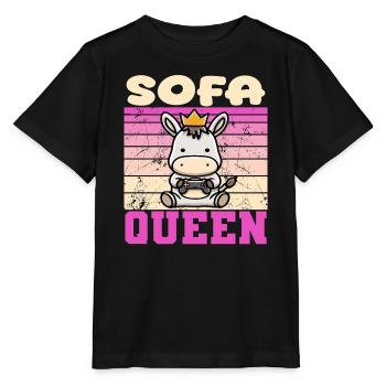 Âne de jeu de la reine du sofa - T-shirt bio MINI CREATOR Stanley/Stella Enfant - noir - Devant - Mikhail (115cm)