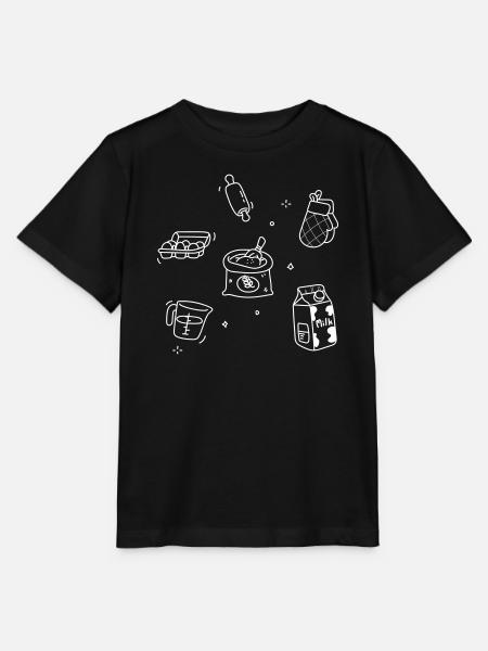 Küchen Doodles Weiße Linien - Stanley/Stella Kinder T-Shirt MINI CREATOR - Schwarz