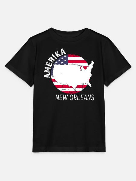 New Orleans - Stanley/Stella Kinder T-Shirt MINI CREATOR  - Schwarz