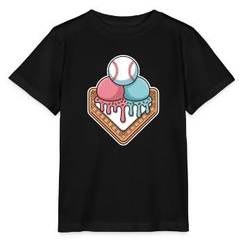 Ambiance estivale au marbre de glace de baseball - T-shirt bio MINI CREATOR Stanley/Stella Enfant - noir - Devant - Mikhail (115cm)
