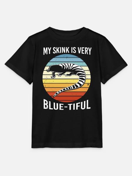 Eidechse Blau Zunge - Stanley/Stella Kinder T-Shirt MINI CREATOR  - Schwarz