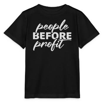Logo de l’activisme People Before Profit Justice - T-shirt bio MINI CREATOR Stanley/Stella Enfant - noir - Devant - Mikhail (115cm)