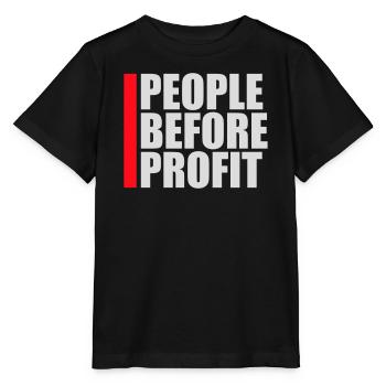 Logo de l’activisme People Before Profit Justice - T-shirt bio MINI CREATOR Stanley/Stella Enfant - noir - Devant - Mikhail (115cm)